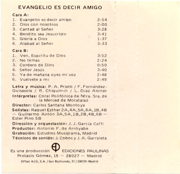 Evangelio es decir amigo